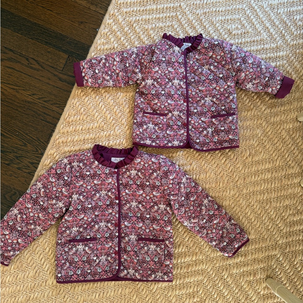 Two Lily Rose Burgundy Floral Jacket (3T and 5T) - never worn